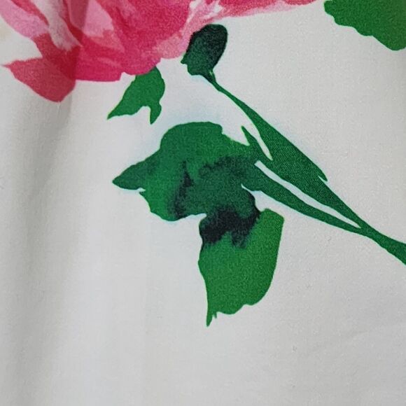 Kate Spade New York "Blooms" Stretch Cotton Peplum Top Size 8 Floral - Picture 11 of 16